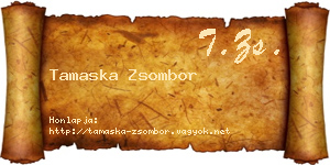 Tamaska Zsombor névjegykártya