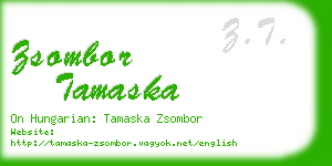 zsombor tamaska business card